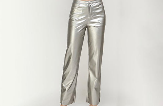Make a Statement with These Metallic Faux Leather Pants! - Fly VSJ, Women's Clothing and Fashion Accessories