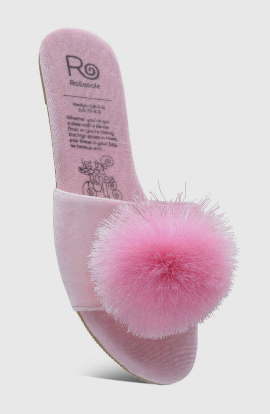 Baby pink slippers women