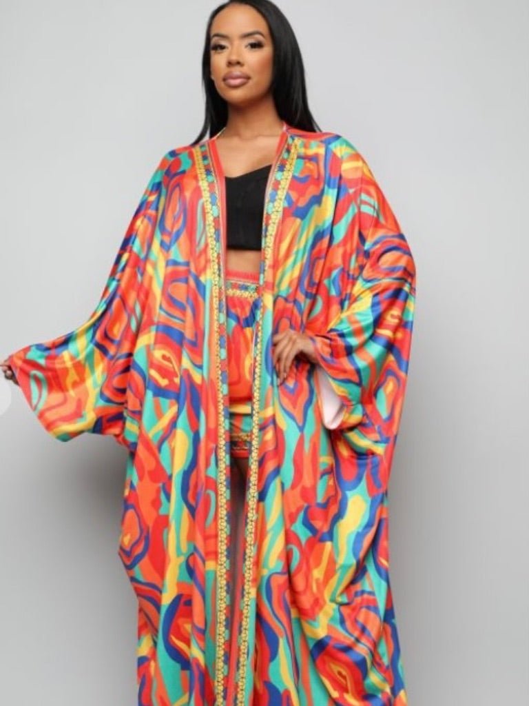 Alia Kimono Short Set - Fly VSJ, Women's Clothing and Fashion Accessories