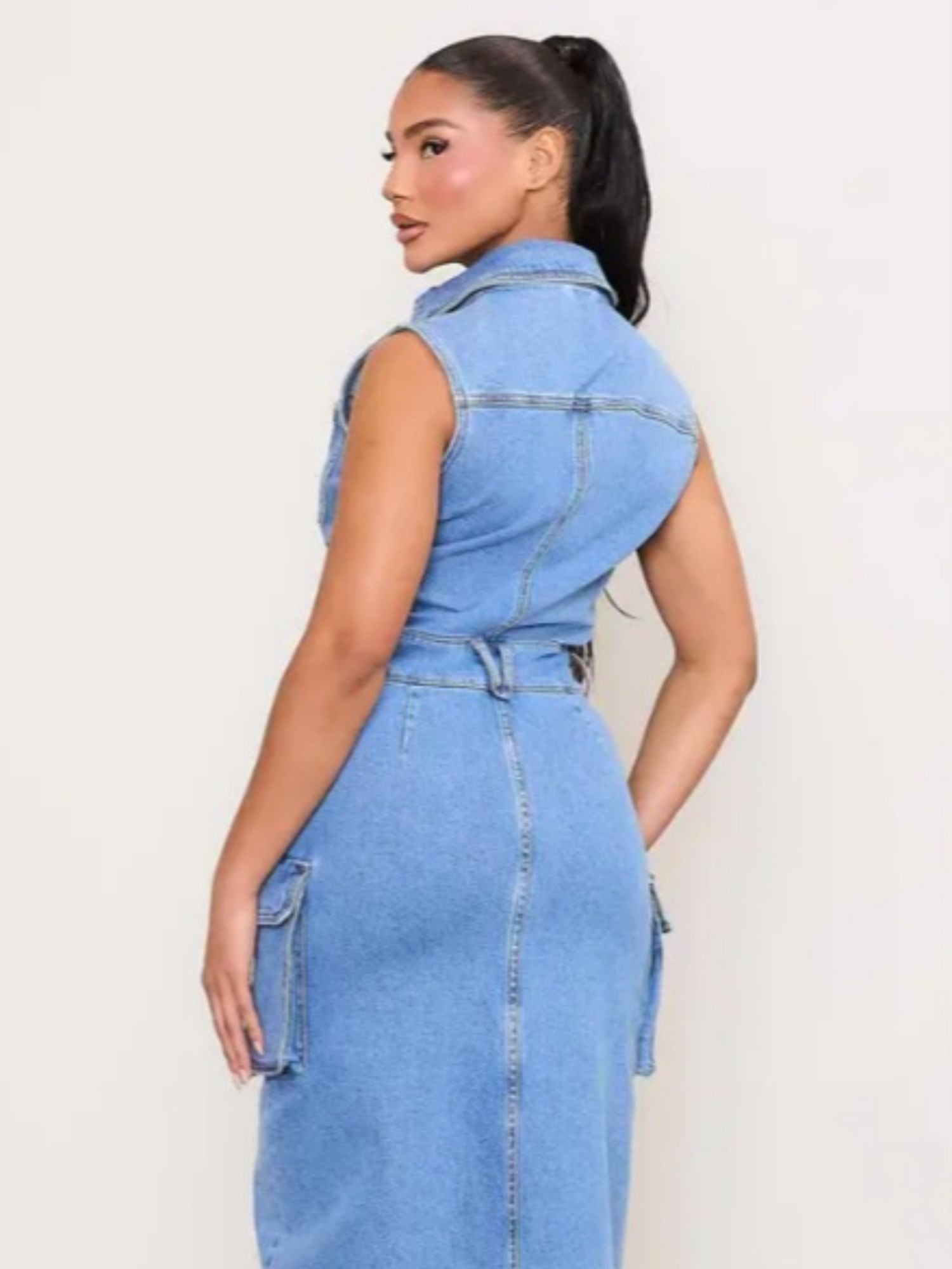 Cargo Denim Dress - Fly VSJ, Women's Clothing and Fashion Accessories