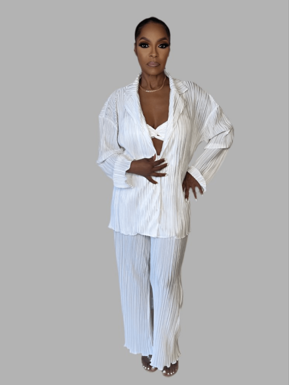 Carmen Pleated Set - Fly VSJ, Women's Clothing and Fashion Accessories
