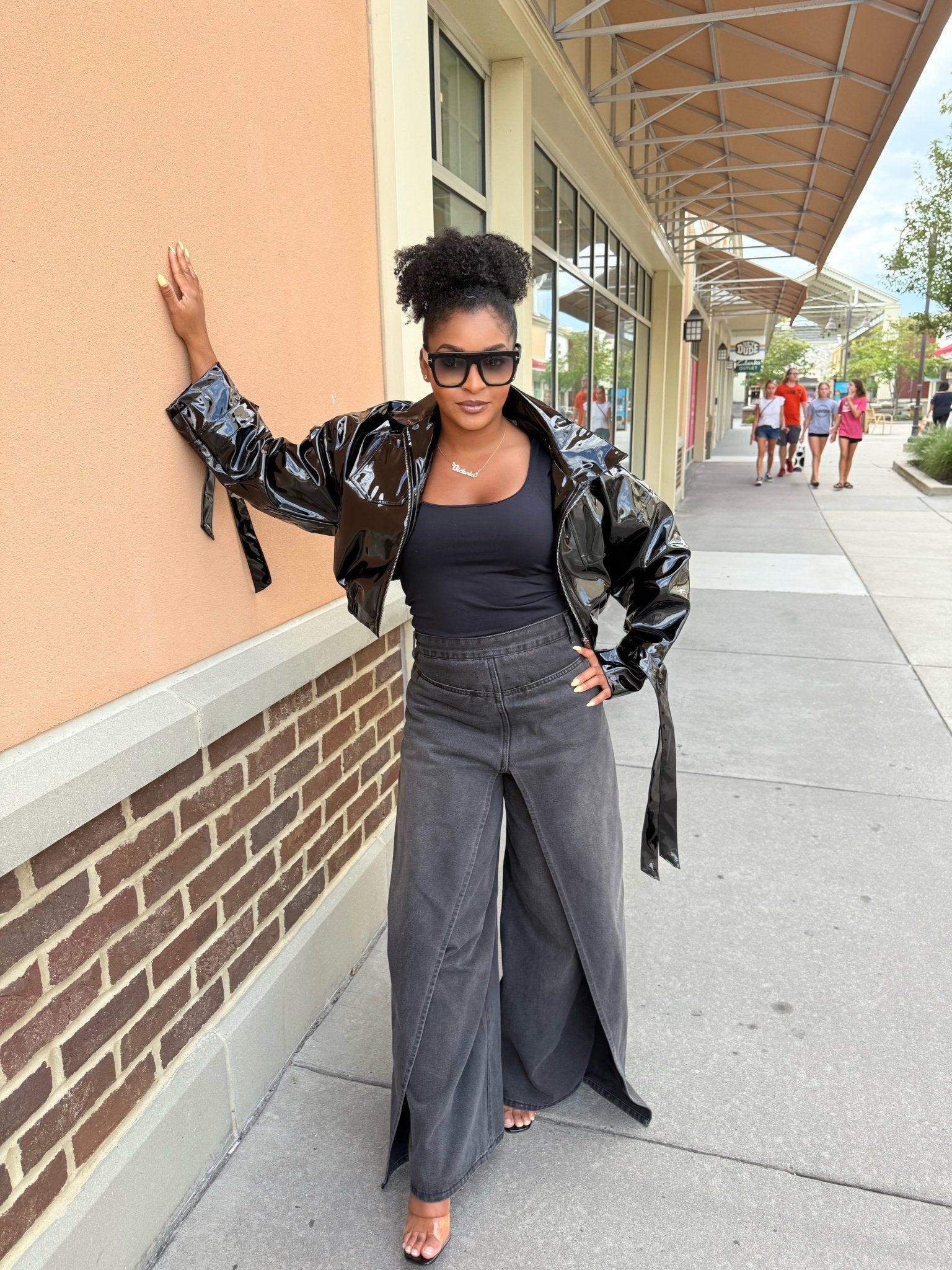 Ce Ce Patent Leather Jacket - Fly VSJ, Women's Clothing and Fashion Accessories