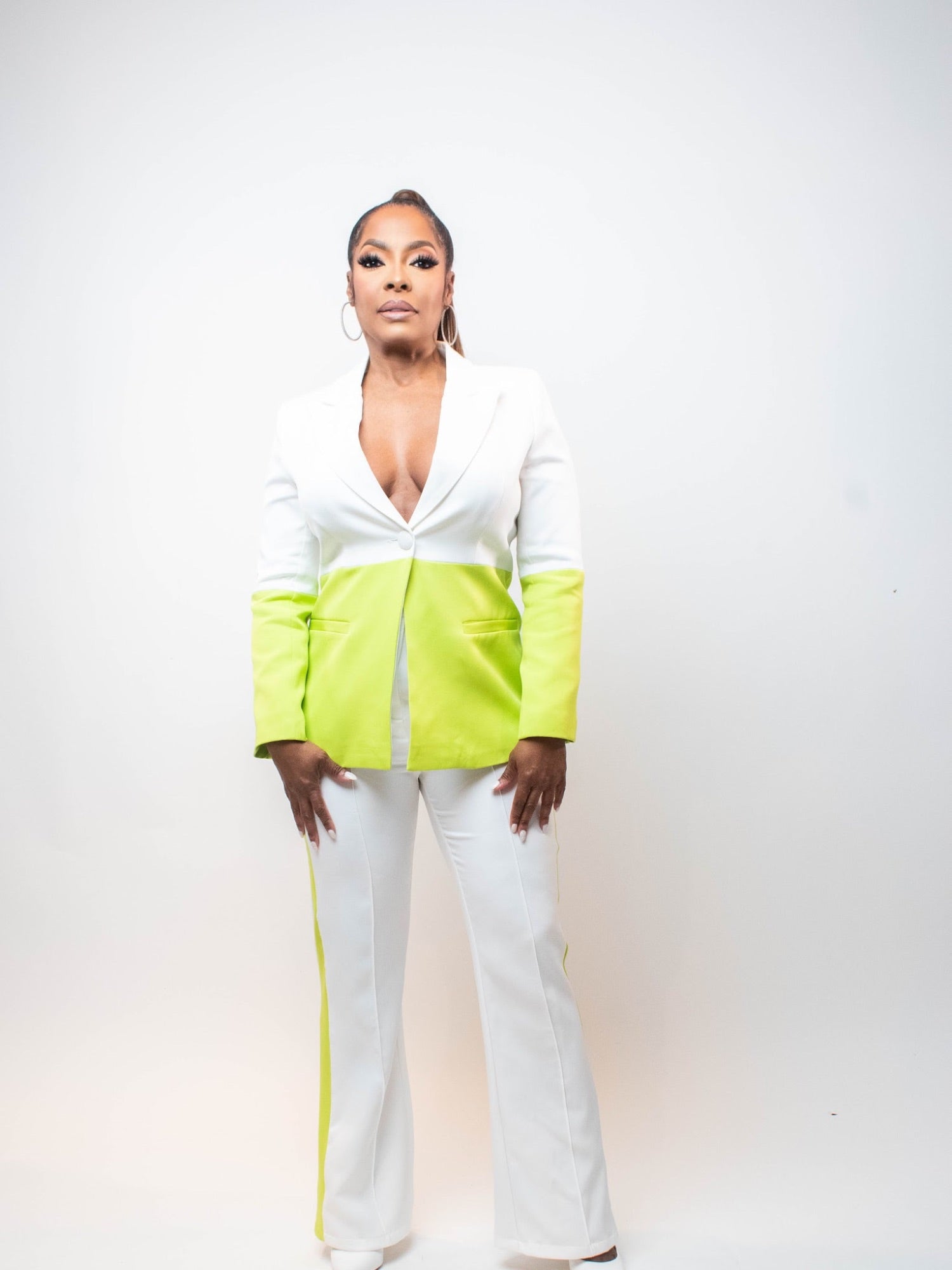 Color Block Suit - Fly VSJ, Women's Clothing and Fashion Accessories
