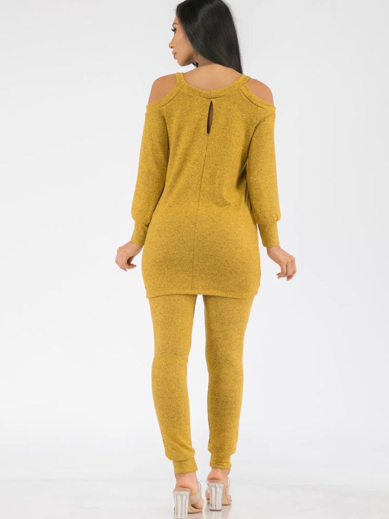 Curvy Cold Shoulder Jogger Set - Fly VSJ, Women's Clothing and Fashion Accessories