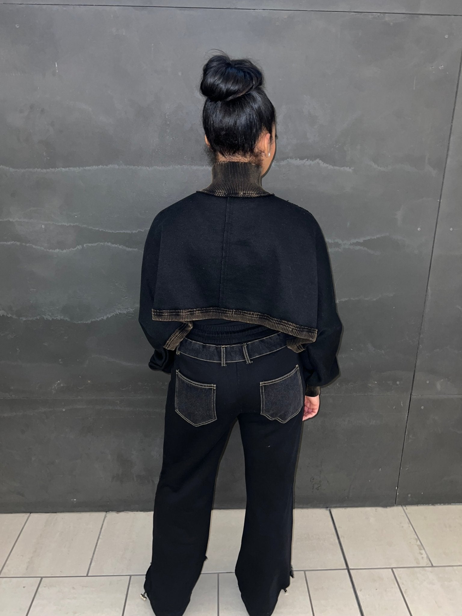 Denim Contrast Sweatpants - Fly VSJ, Women's Clothing and Fashion Accessories