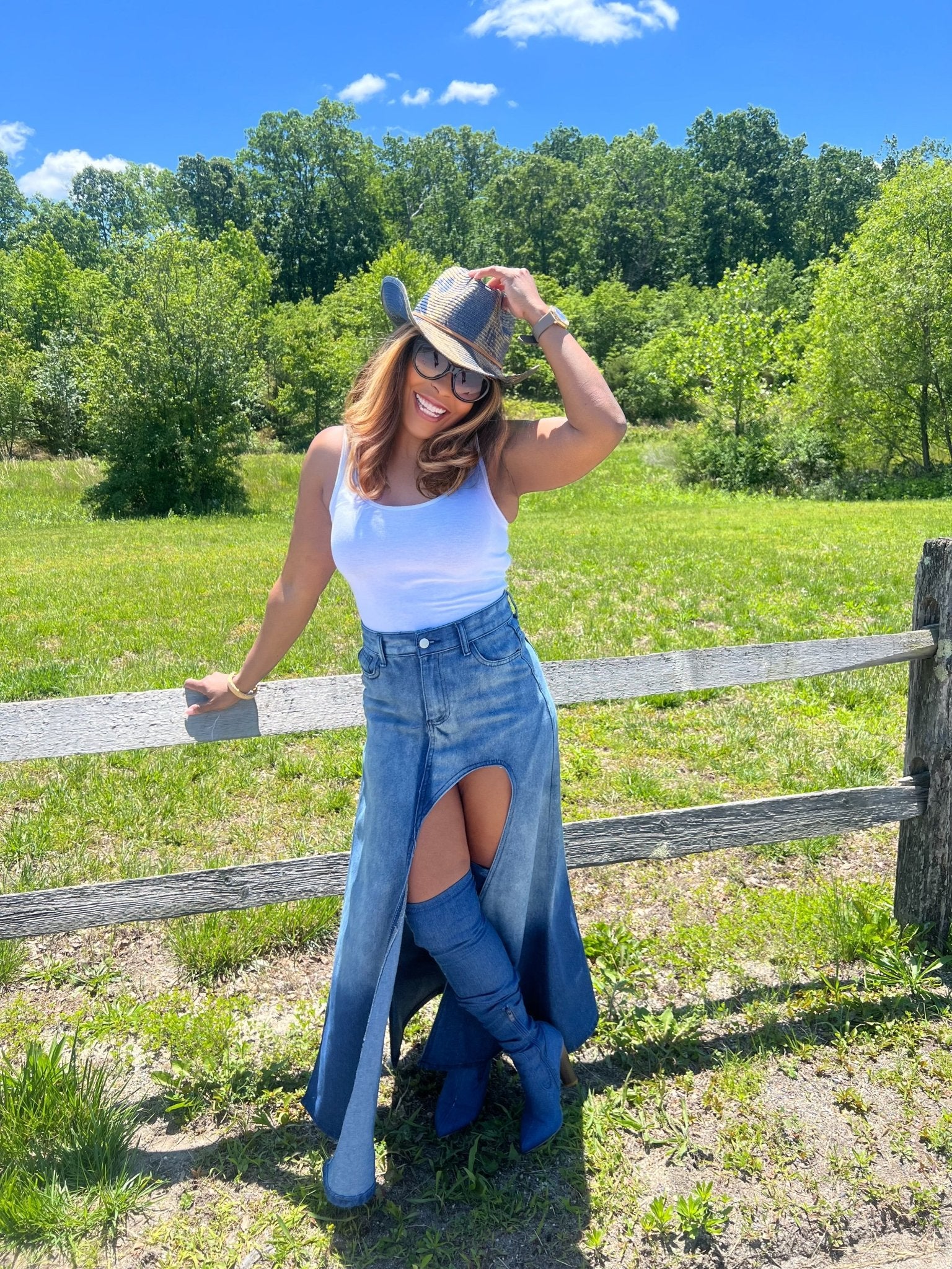 Eclipse Denim Skirt - Fly VSJ, Women's Clothing and Fashion Accessories