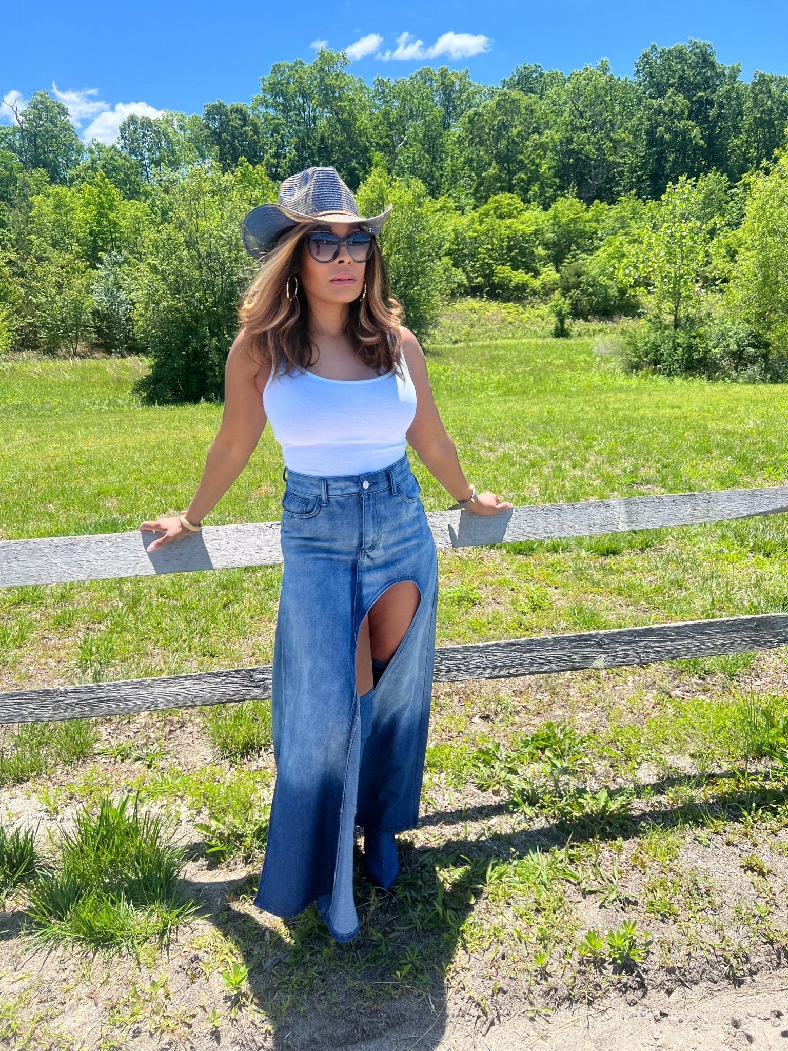 Eclipse Denim Skirt - Fly VSJ, Women's Clothing and Fashion Accessories