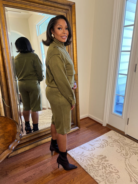 Elevated Edge Suede Set - Fly VSJ, Women's Clothing and Fashion Accessories