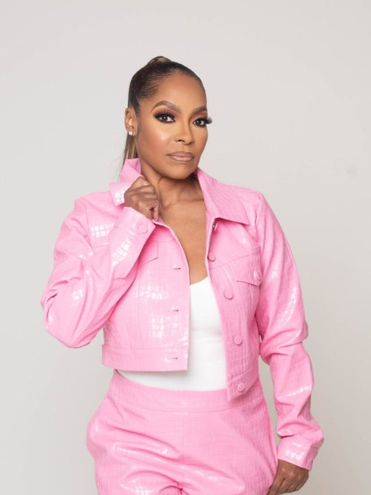 Faux Croc Jacket - Fly VSJ, Women's Clothing and Fashion Accessories