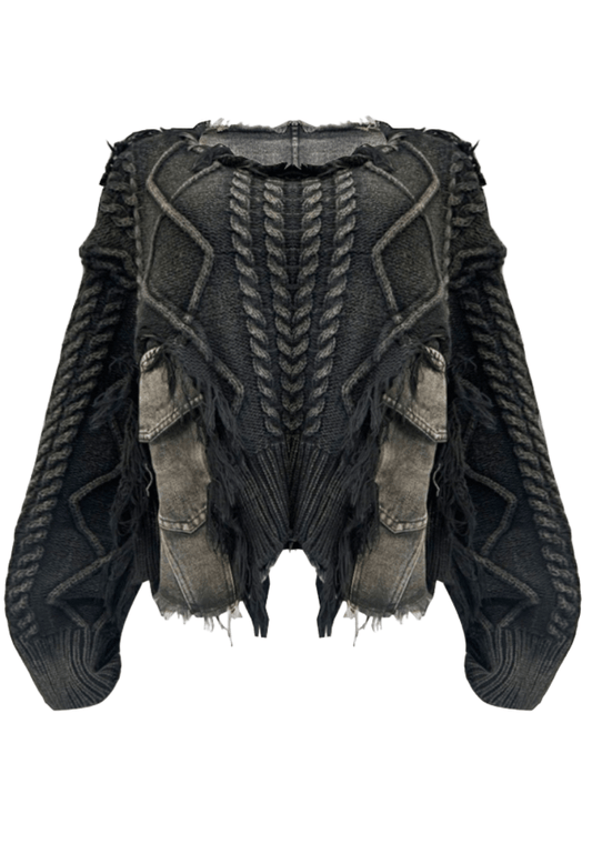 Frayed Theory Sweater - Fly VSJ, Women's Clothing and Fashion Accessories