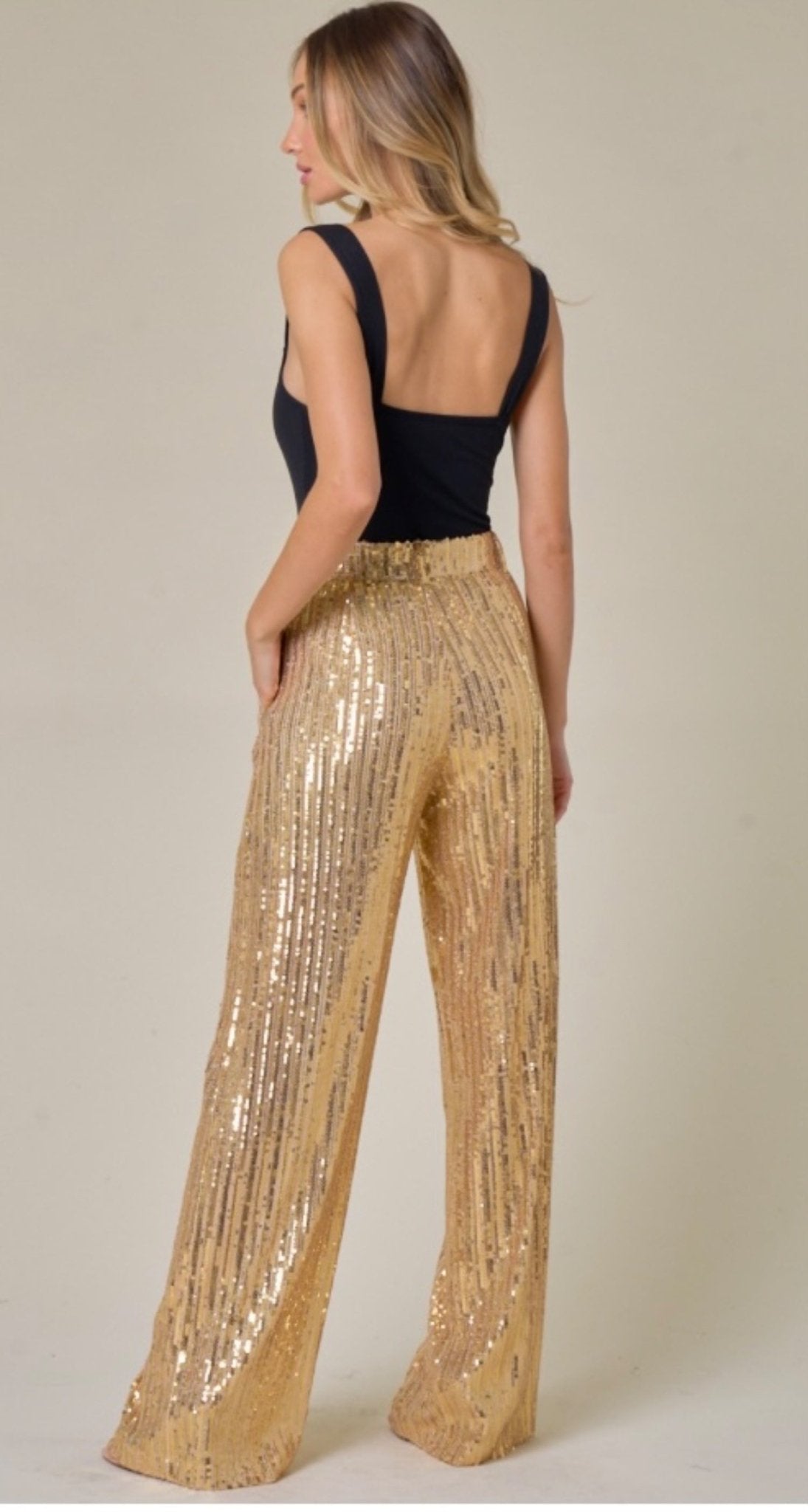 Gold Sequin Pants - Fly VSJ, Women's Clothing and Fashion Accessories