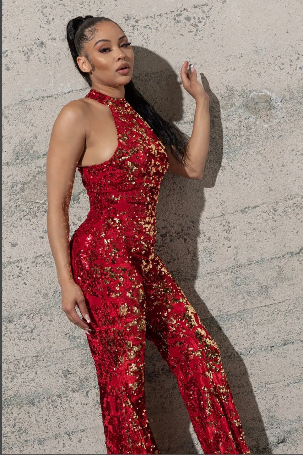 Hot Chick Sequined Jumpsuit - Fly VSJ, Women's Clothing and Fashion Accessories