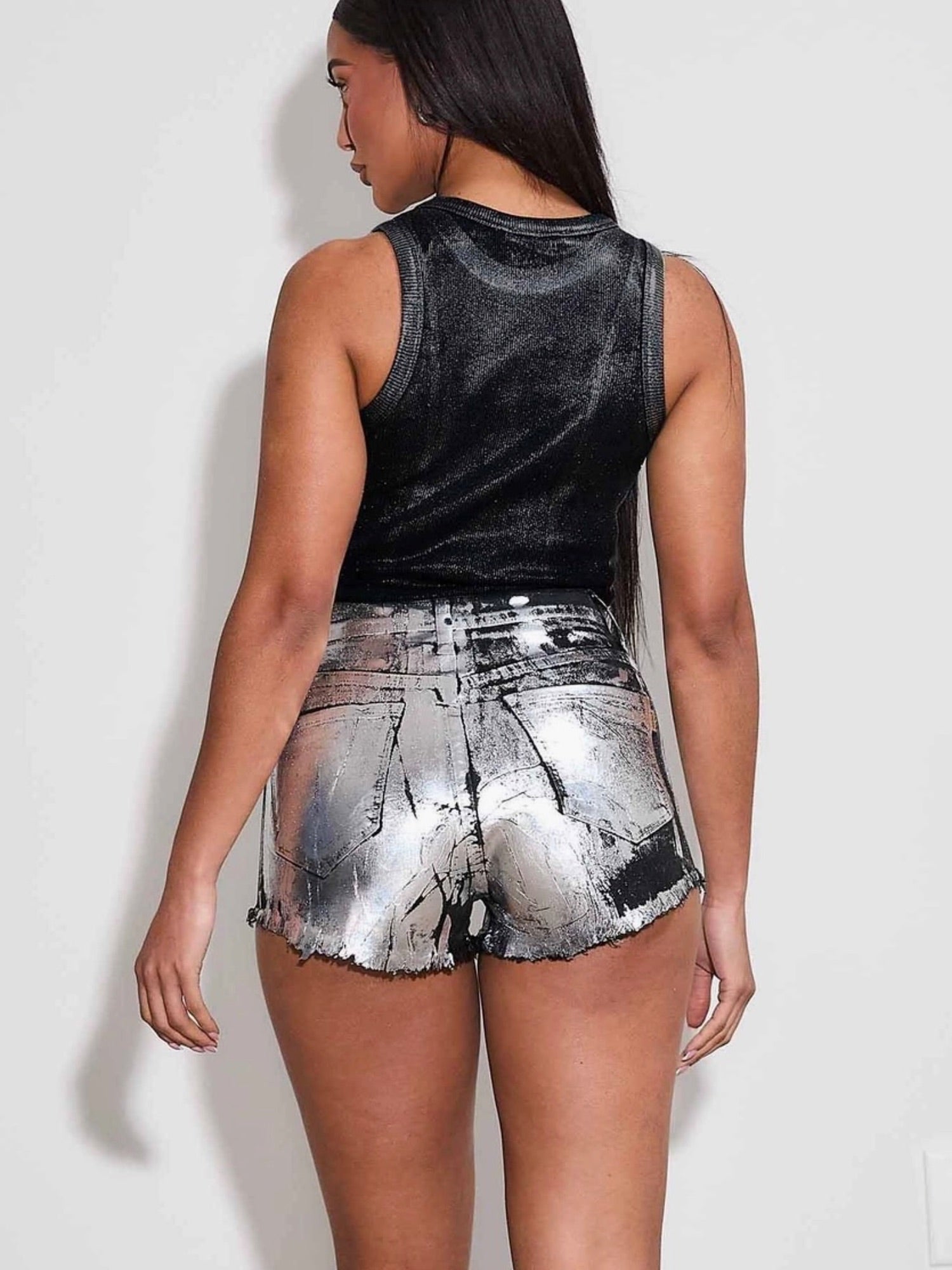 Joy Metallic Shorts - Fly VSJ, Women's Clothing and Fashion Accessories
