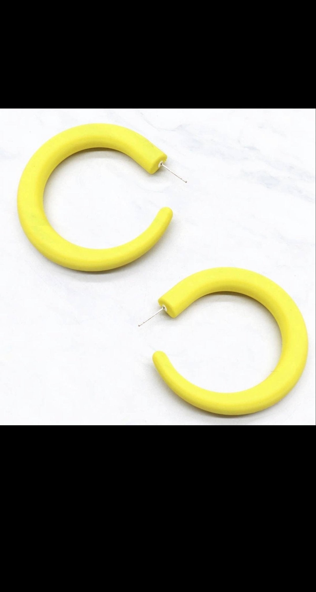 Matte Hoop Earrings - Fly VSJ, Women's Clothing and Fashion Accessories