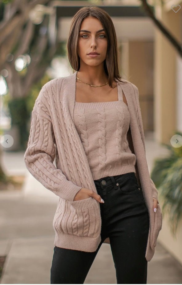 Maya Two Piece Cardigan Set - Fly VSJ, Women's Clothing and Fashion Accessories