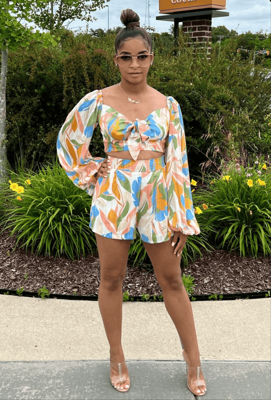 Multi Color Vacay Short Set - Fly VSJ, Women's Clothing and Fashion Accessories