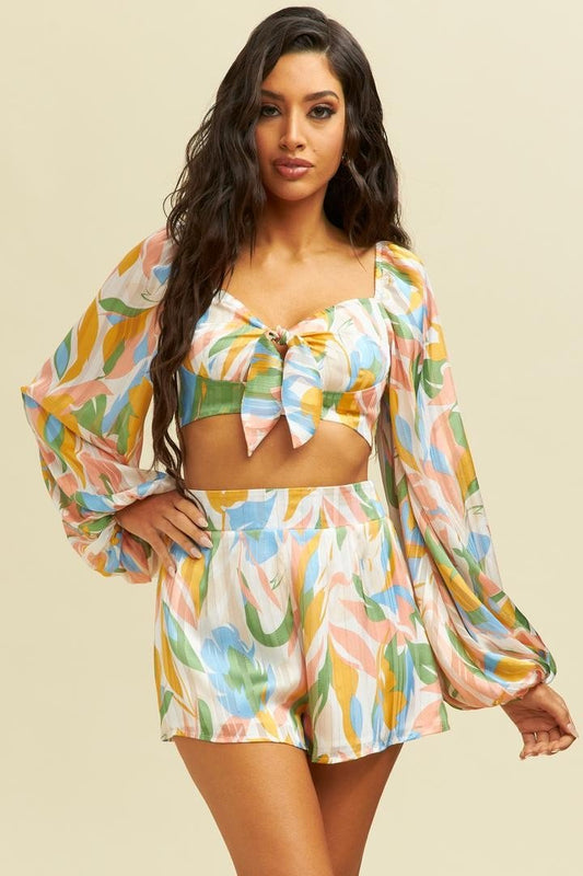 Multi Color Vacay Short Set - Fly VSJ, Women's Clothing and Fashion Accessories
