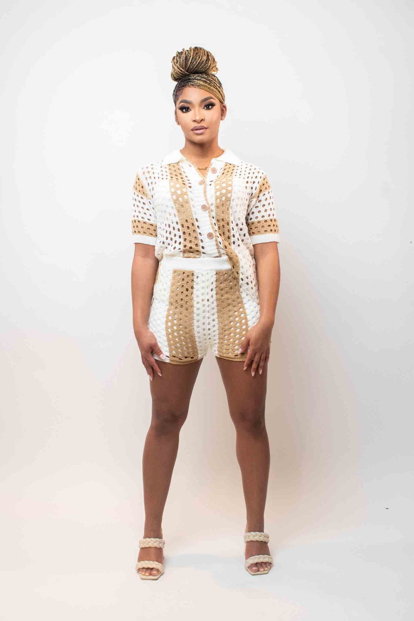 Pamela Crochet Short Set - Fly VSJ, Women's Clothing and Fashion Accessories