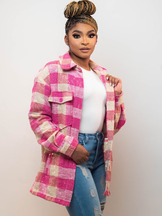 Plaid Shacket - Fly VSJ, Women's Clothing and Fashion Accessories