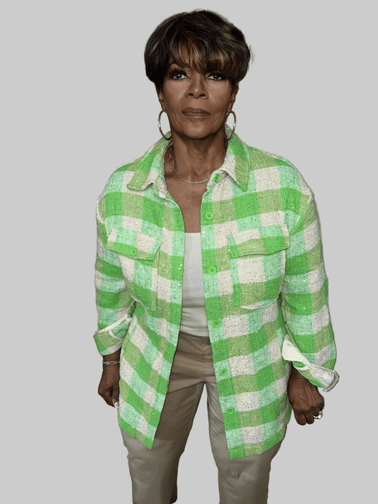 Plaid Shacket - Fly VSJ, Women's Clothing and Fashion Accessories