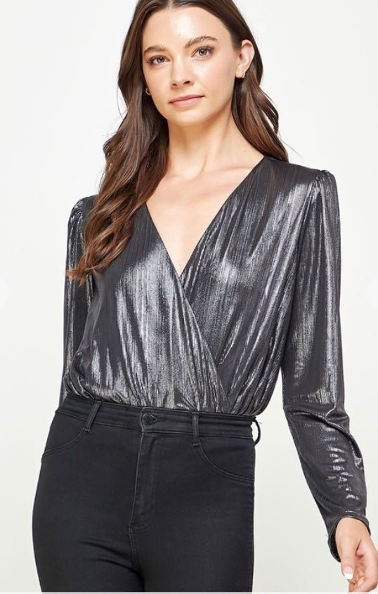 Sharon Metallic Bodysuit - Fly VSJ, Women's Clothing and Fashion Accessories