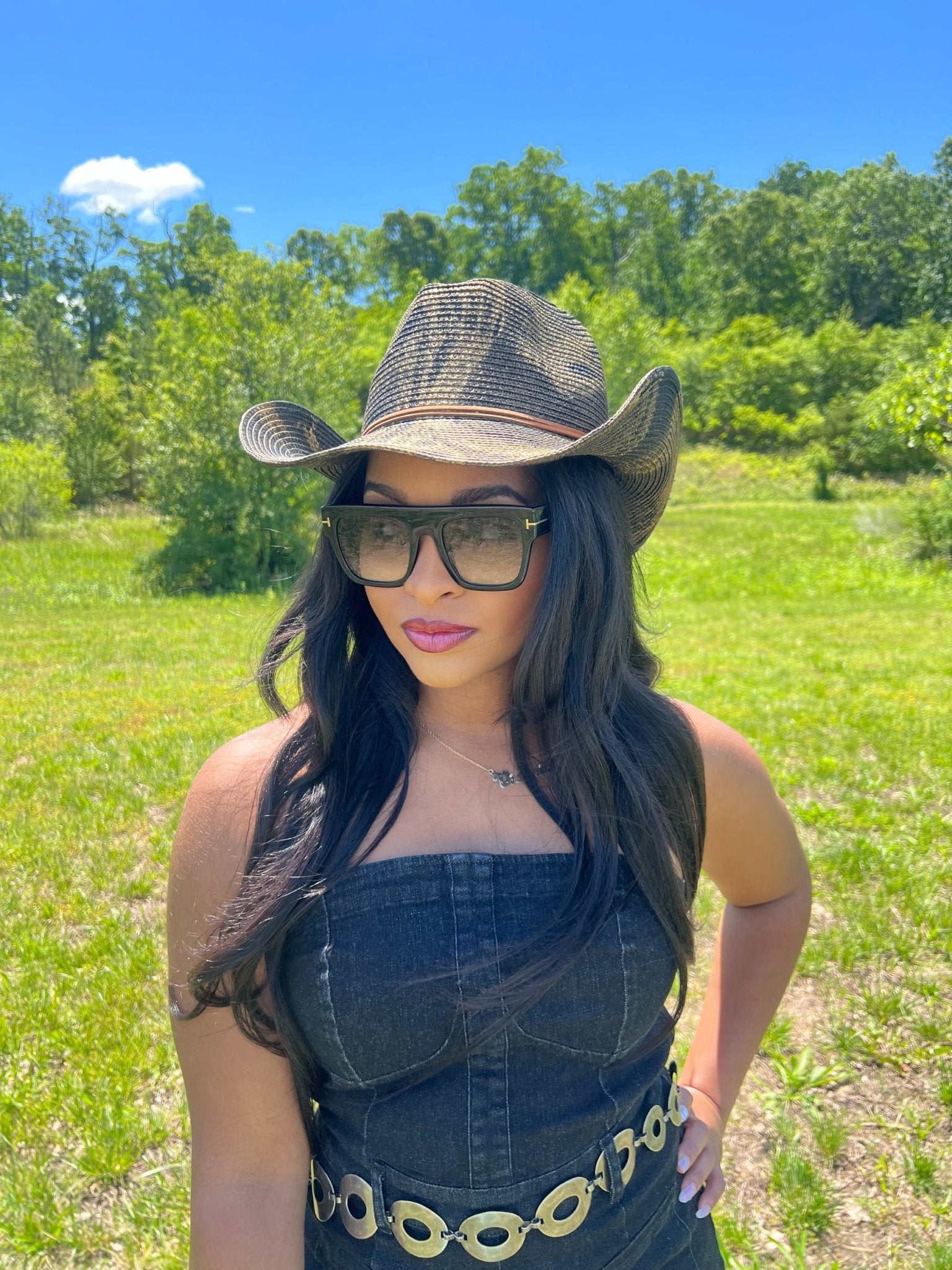 Summer Marbled Cowgirl Hat - Fly VSJ, Women's Clothing and Fashion Accessories