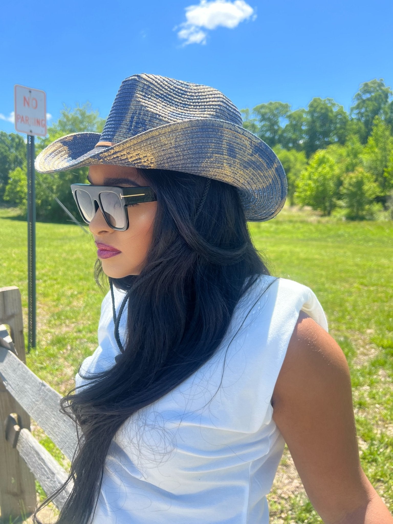 Summer Marbled Cowgirl Hat - Fly VSJ, Women's Clothing and Fashion Accessories