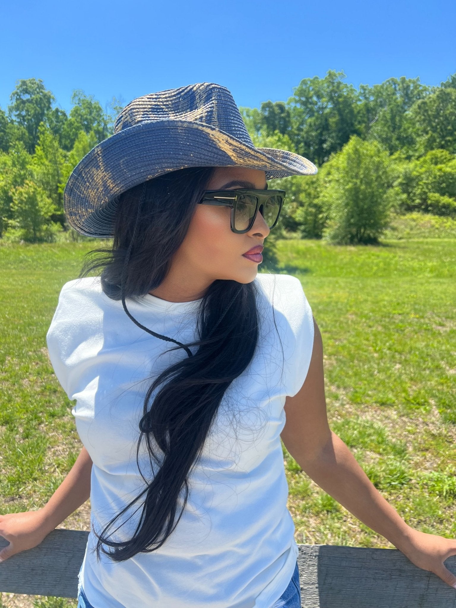 Summer Marbled Cowgirl Hat - Fly VSJ, Women's Clothing and Fashion Accessories