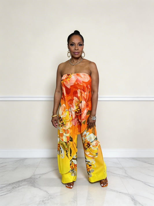 The Garden Escape Strapless Jumpsuit - Fly VSJ, Women's Clothing and Fashion Accessories