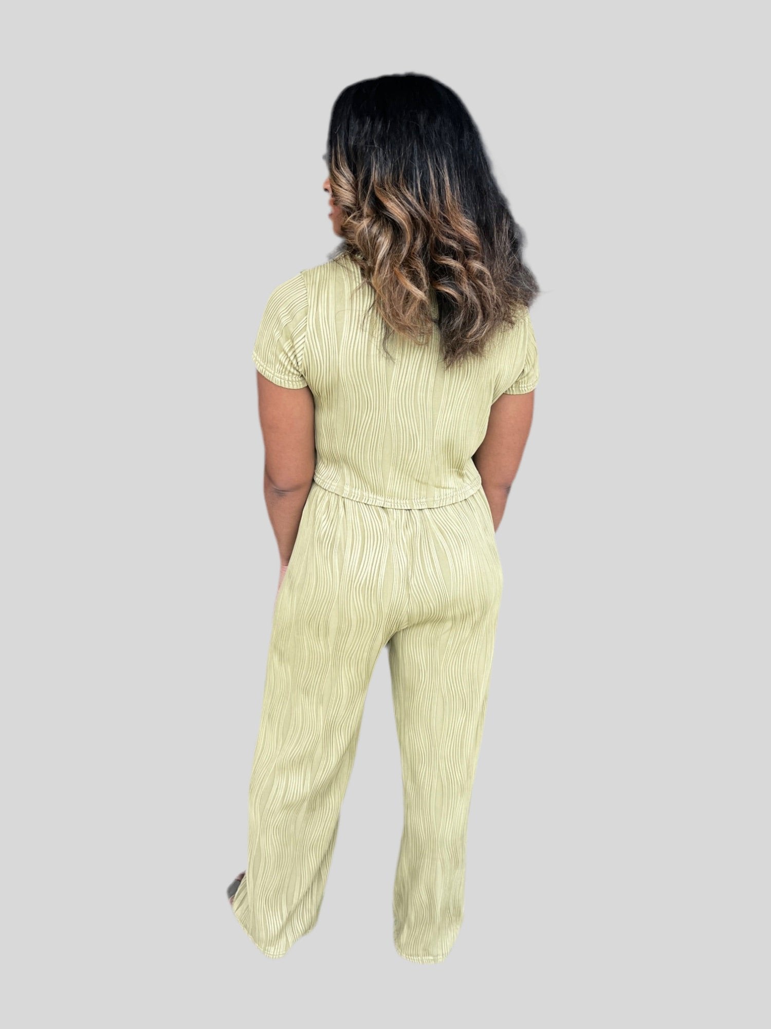 Two - Piece Crop Top Set - Fly VSJ, Women's Clothing and Fashion Accessories