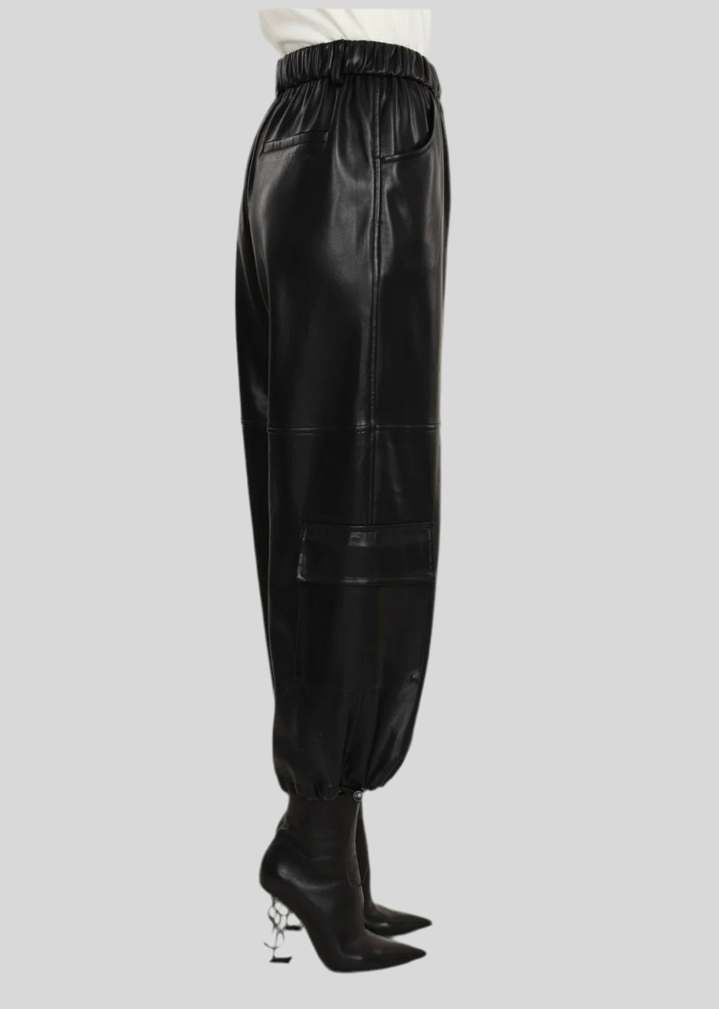 Vegan Leather Cargo Pant - Fly VSJ, Women's Clothing and Fashion Accessories