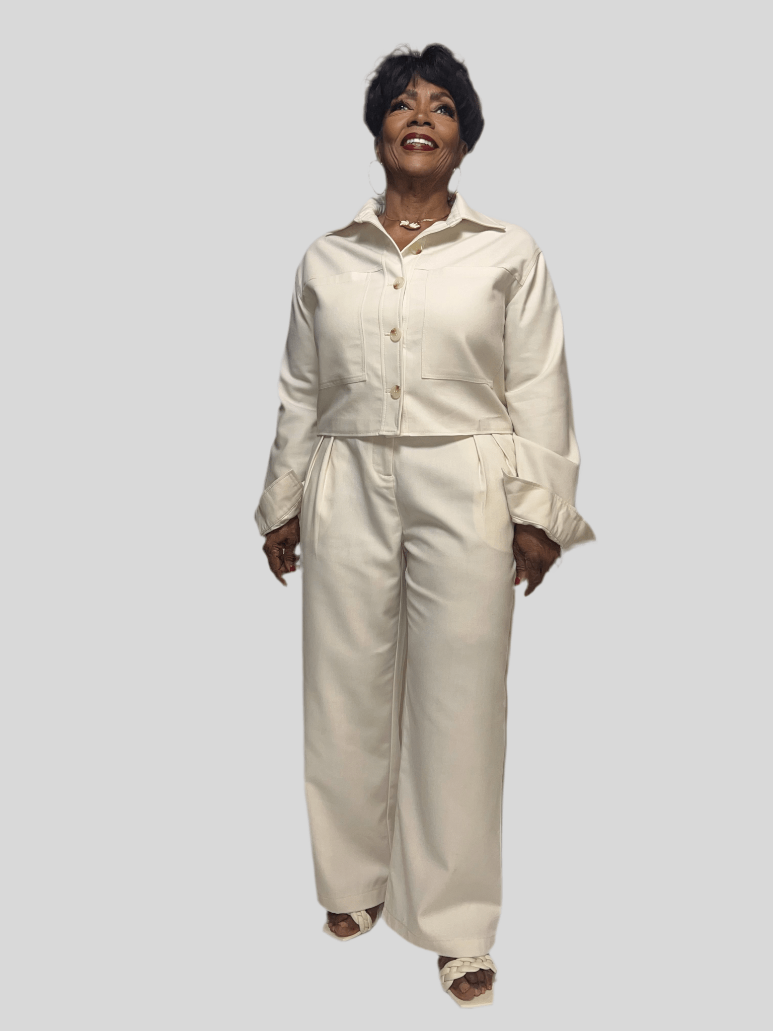Wide Leg Pleated Pant - Fly VSJ, Women's Clothing and Fashion Accessories