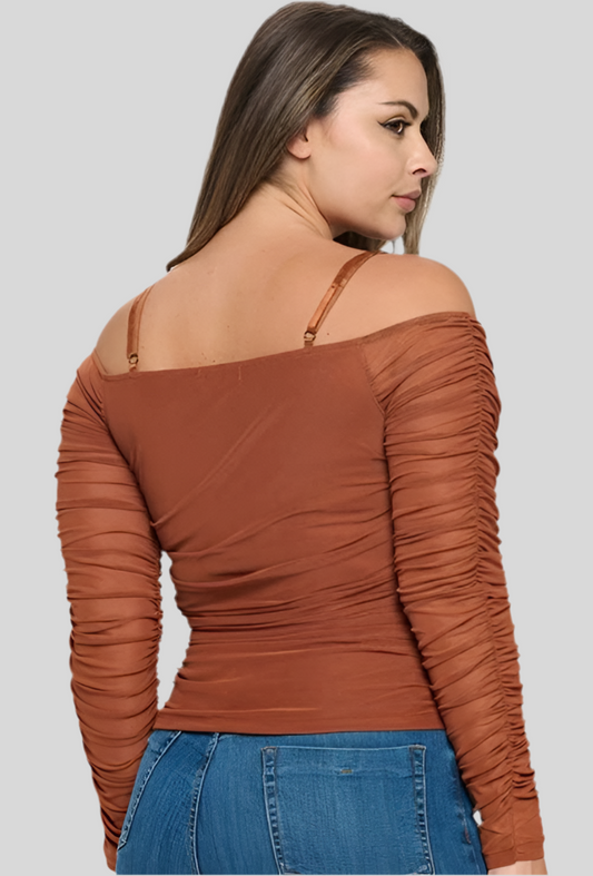 Cher Off Shoulder Plus Size Top