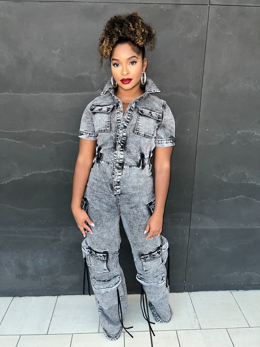 Baddie Cargo Jumpsuit