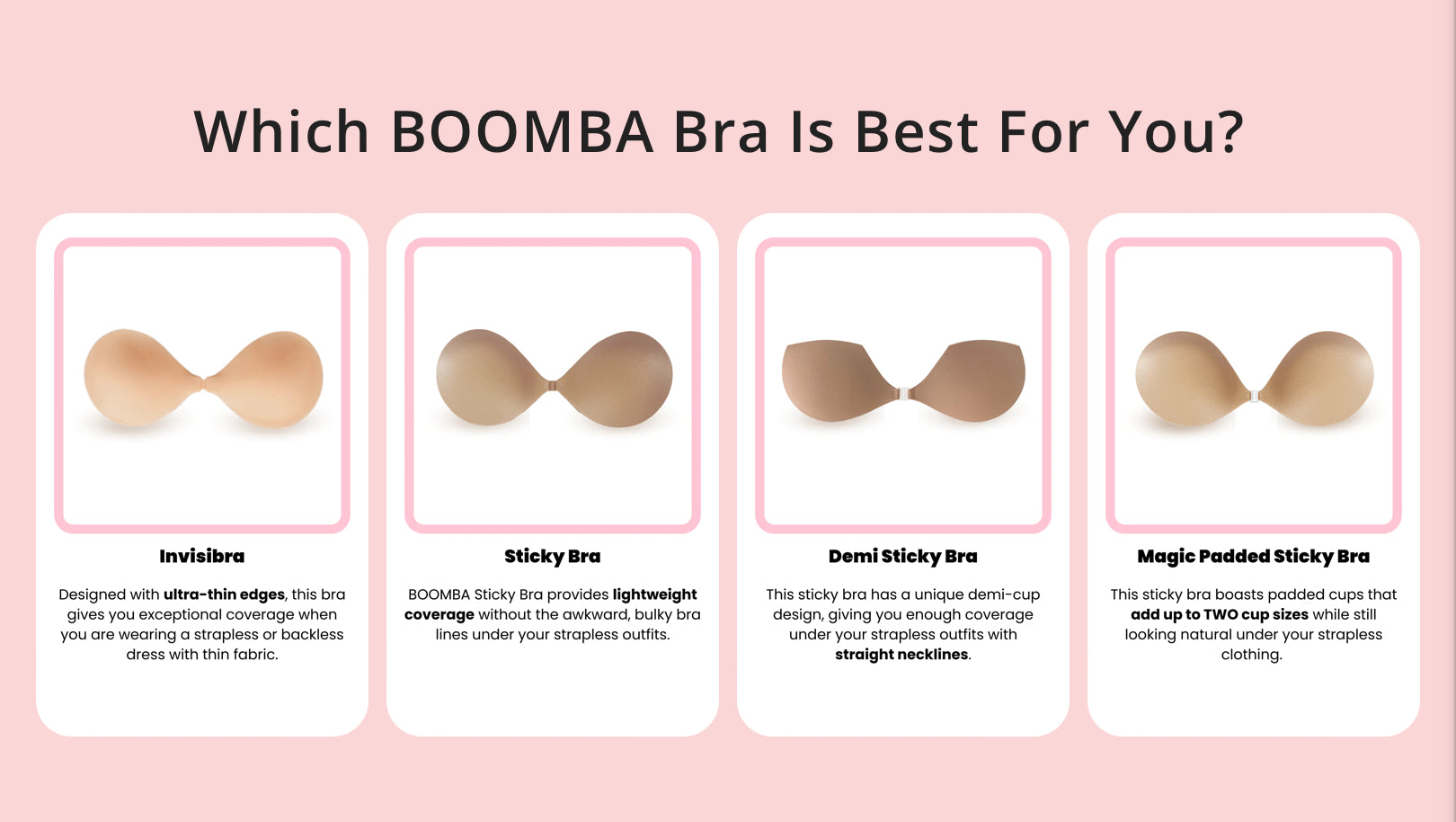 which boomba Demi Sticky Bra is best for you?