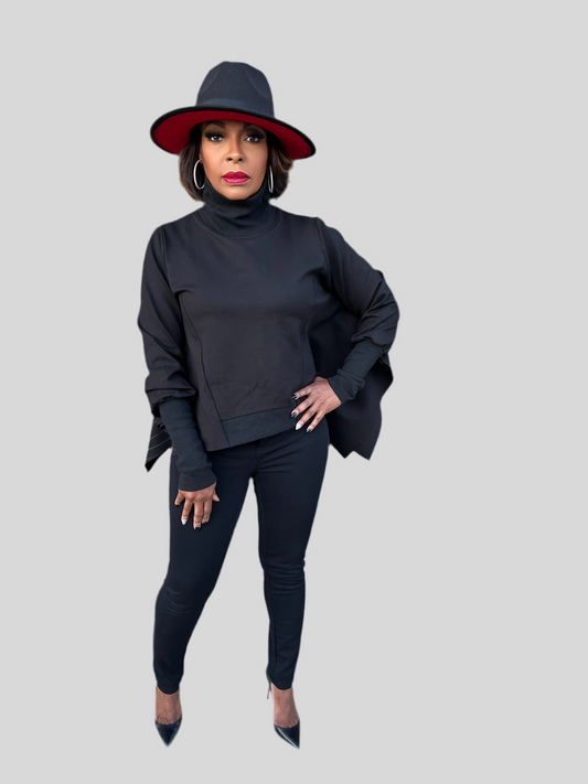 Asymmetric Batwing Sweatshirt