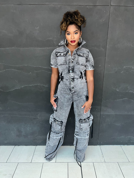 Baddie Cargo Jumpsuit