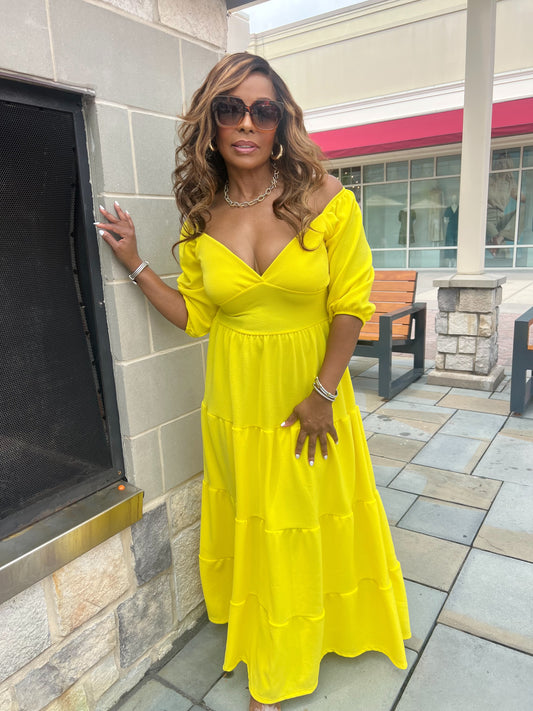 Demure Tied Maxi Dress