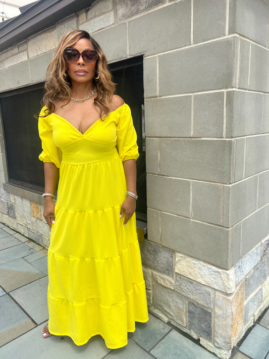 Demure Tied Maxi Dress