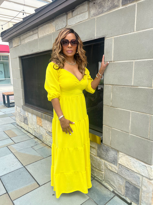 Demure Tied Maxi Dress