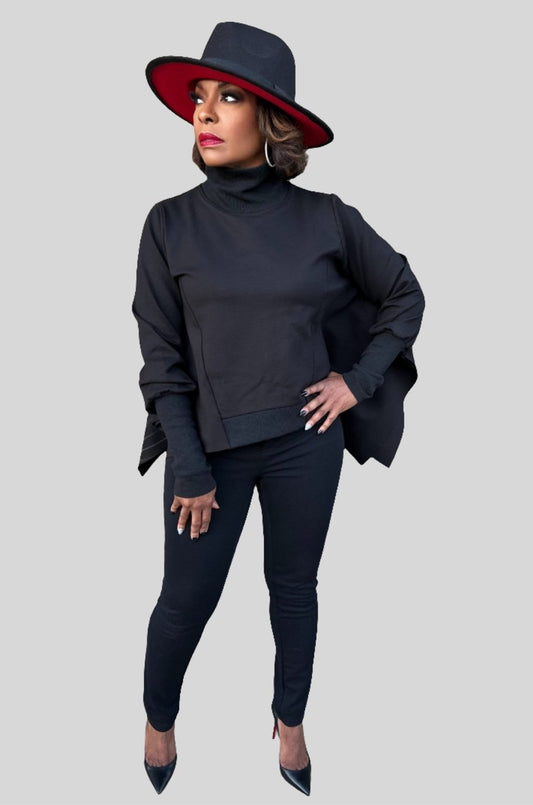 Asymmetric Batwing Sweatshirt - Fly VSJ, Women's Clothing and Fashion Accessories