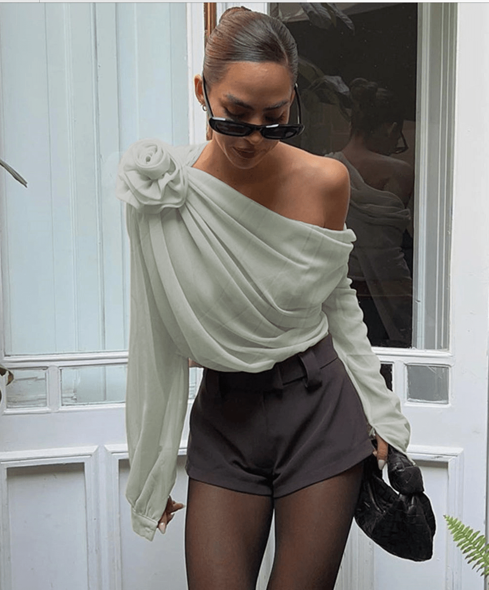 Bella Bloom Chiffon Top - Fly VSJ, Women's Clothing and Fashion Accessories