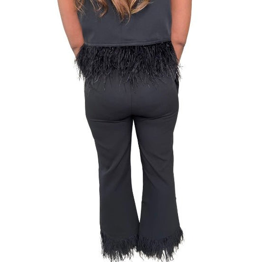 Birdie Feather Trim Set (Final Sale) - Fly VSJ, Women's Clothing and Fashion Accessories