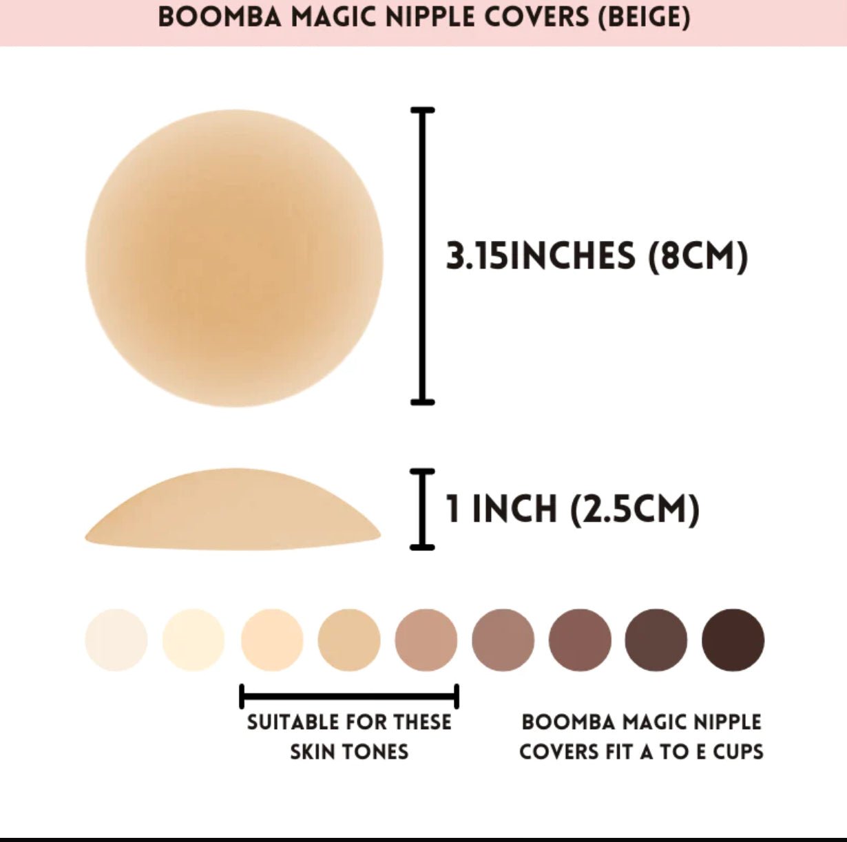 Boomba Magic Nipple Covers - Fly VSJ, Women's Clothing and Fashion Accessories