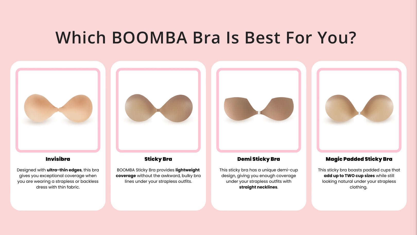 BOOMBA Sticky Bra - Fly VSJ, Women's Clothing and Fashion Accessories