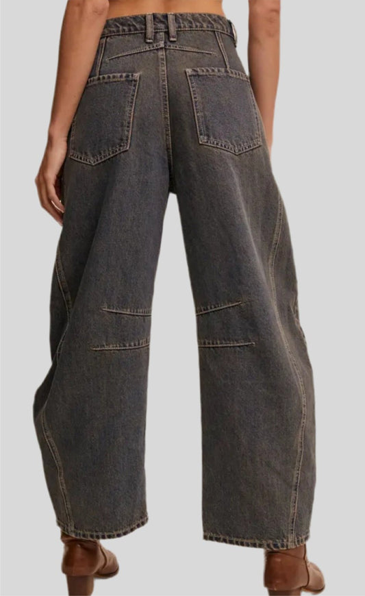 Brandi Barrel Jeans - Fly VSJ, Women's Clothing and Fashion Accessories