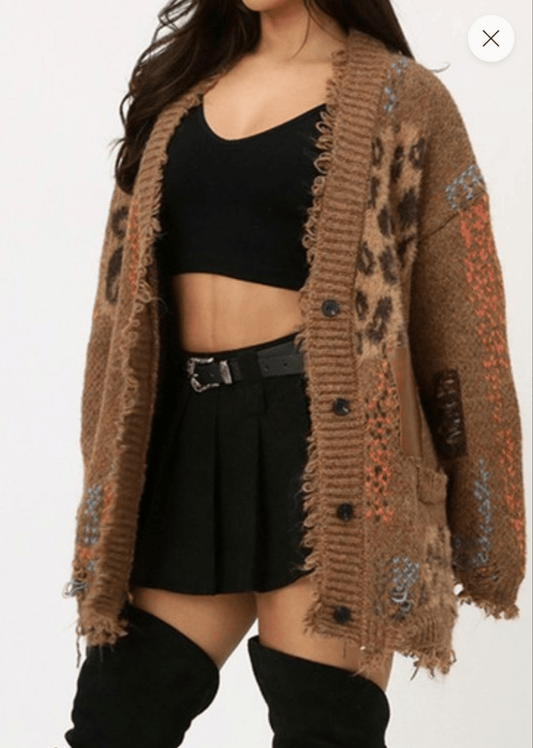 Camille Oversized Cardigan - Fly VSJ, Women's Clothing and Fashion Accessories