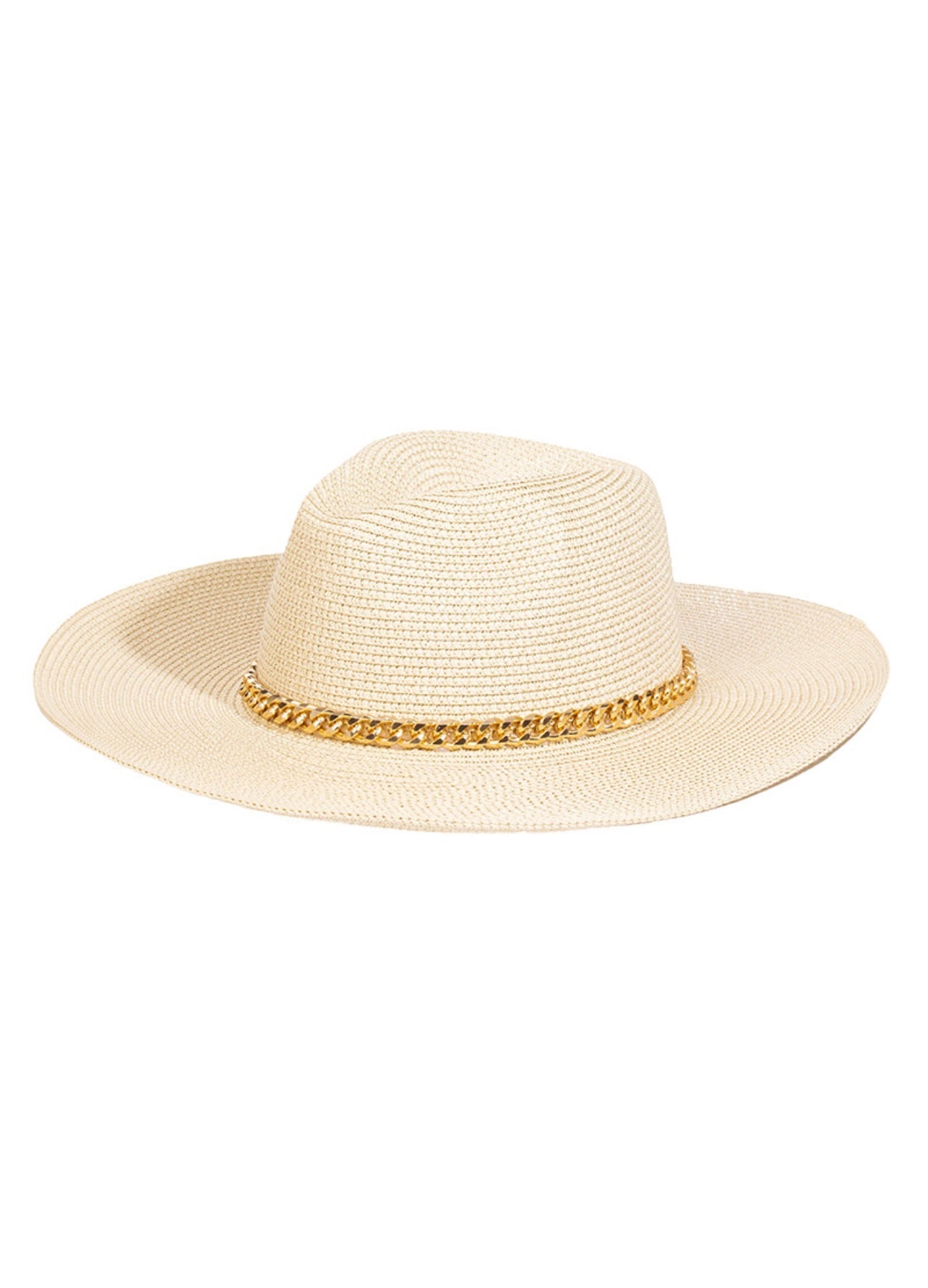 Chain Strap Braided Fashion Sun Hat - Fly VSJ, Women's Clothing and Fashion Accessories