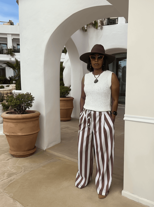 Coastal Ease Striped Pants - Fly VSJ, Women's Clothing and Fashion Accessories