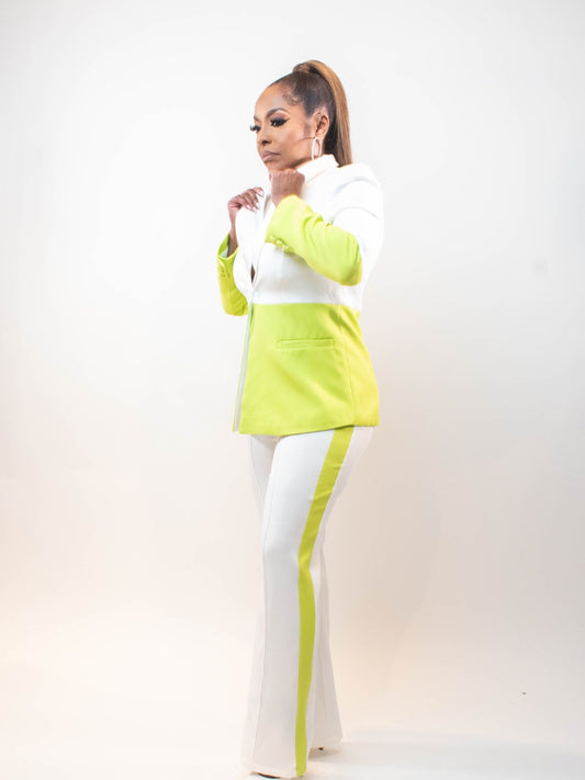 Color Block Suit - Fly VSJ, Women's Clothing and Fashion Accessories